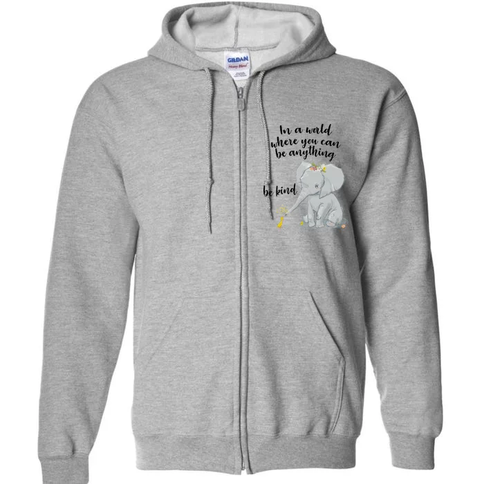 Cute Inspiring Be Anything Be Kind Full Zip Hoodie