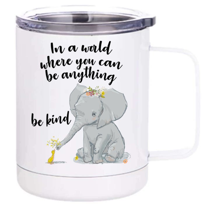 Cute Inspiring Be Anything Be Kind Front & Back 12oz Stainless Steel Tumbler Cup