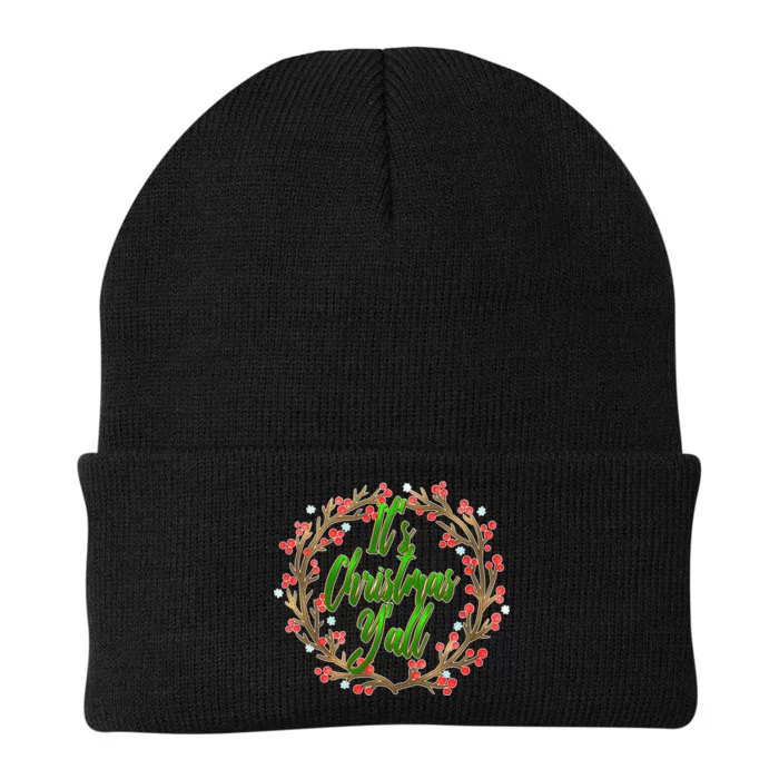 Cute It's Christmas Y'all Colorful Leaf Knit Cap Winter Beanie