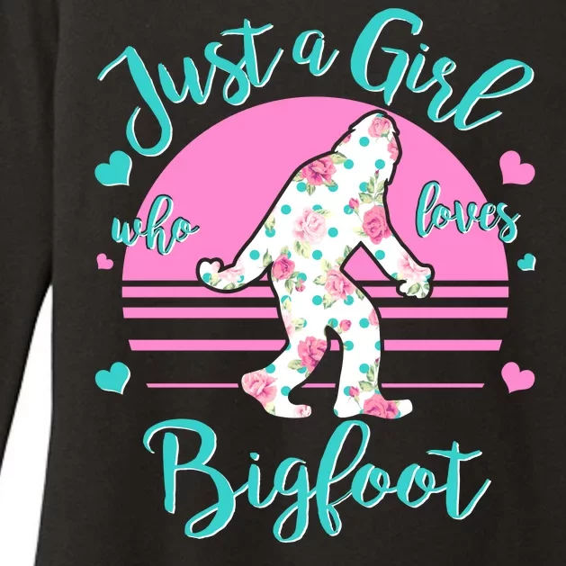 Cute Just a Girl Who Loves Bigfoot Womens CVC Long Sleeve Shirt