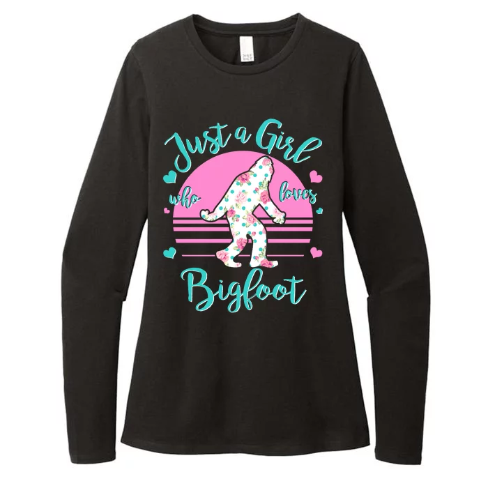 Cute Just a Girl Who Loves Bigfoot Womens CVC Long Sleeve Shirt