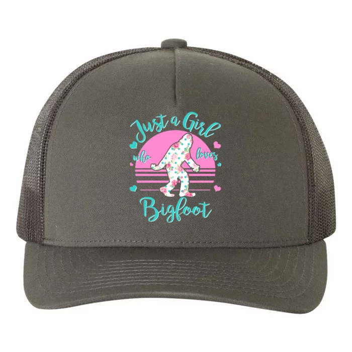 Cute Just a Girl Who Loves Bigfoot Yupoong Adult 5-Panel Trucker Hat