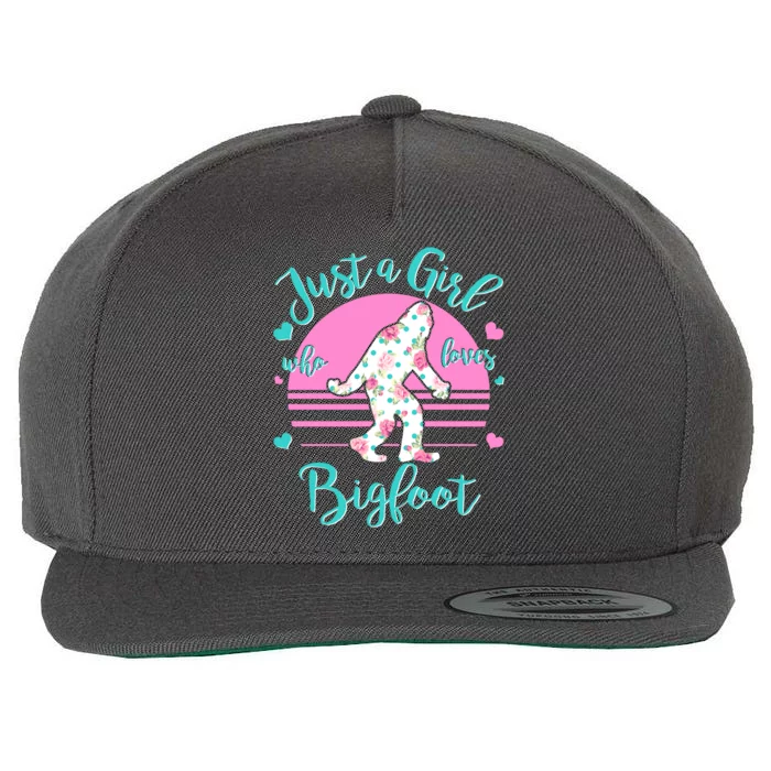 Cute Just a Girl Who Loves Bigfoot Wool Snapback Cap