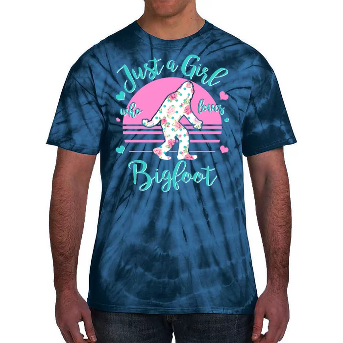 Cute Just a Girl Who Loves Bigfoot Tie-Dye T-Shirt