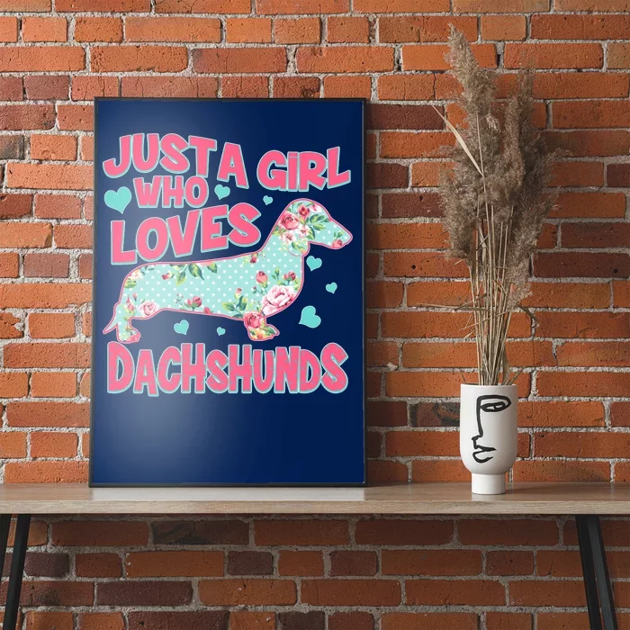 Cute Just A Girl Who Loves Dachshunds Poster