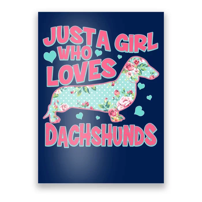 Cute Just A Girl Who Loves Dachshunds Poster