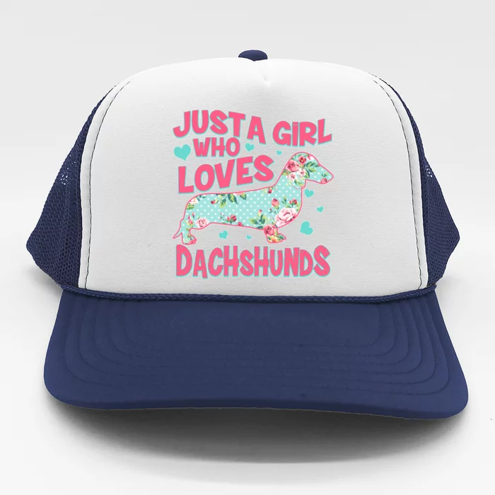 Cute Just A Girl Who Loves Dachshunds Trucker Hat