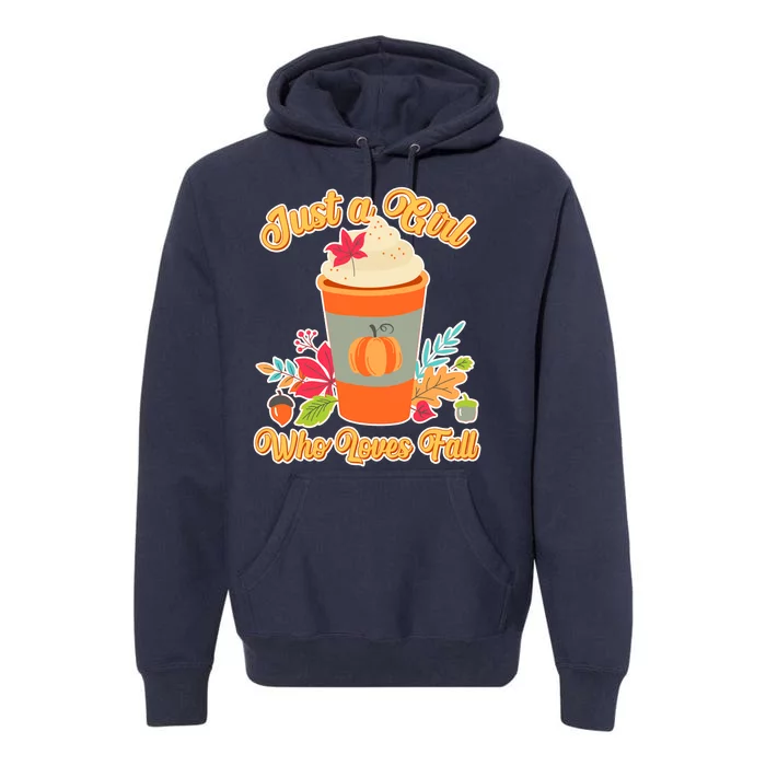 Cute Just A Girl Who Loves Fall Premium Hoodie