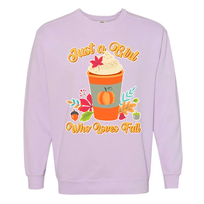 Cute Just A Girl Who Loves Fall Garment-Dyed Sweatshirt