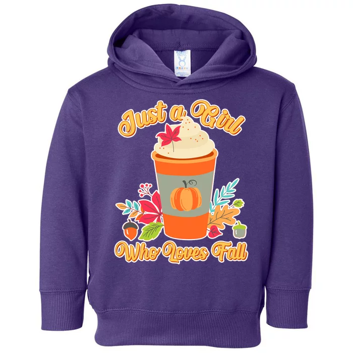 Cute Just A Girl Who Loves Fall Toddler Hoodie