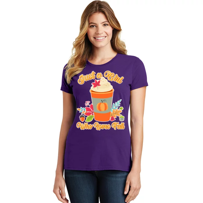 Cute Just A Girl Who Loves Fall Women's T-Shirt