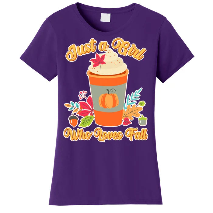 Cute Just A Girl Who Loves Fall Women's T-Shirt