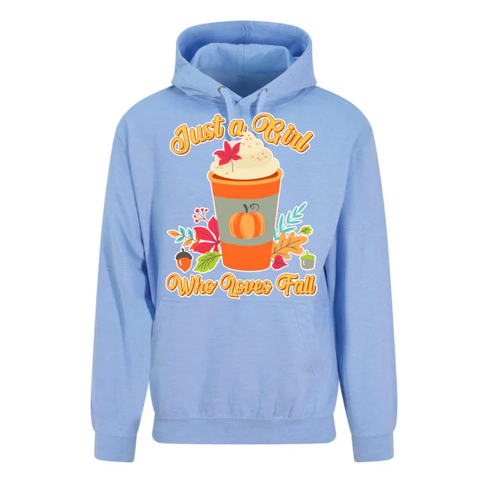 Cute Just A Girl Who Loves Fall Unisex Surf Hoodie