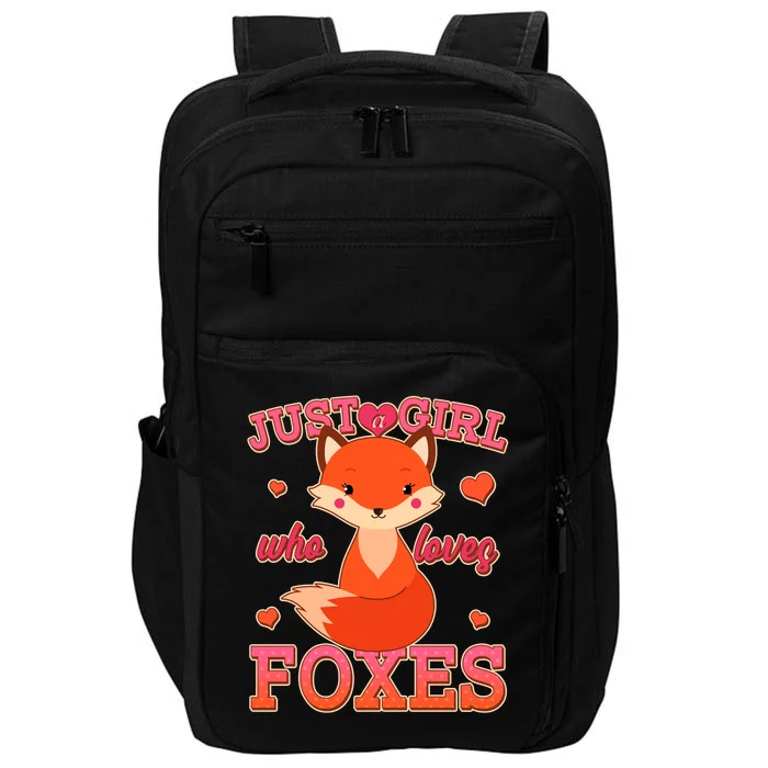 Cute Just A Girl Who Loves Foxes Impact Tech Backpack