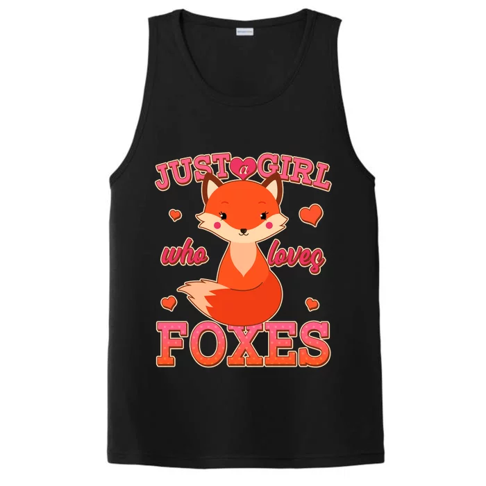 Cute Just A Girl Who Loves Foxes Performance Tank