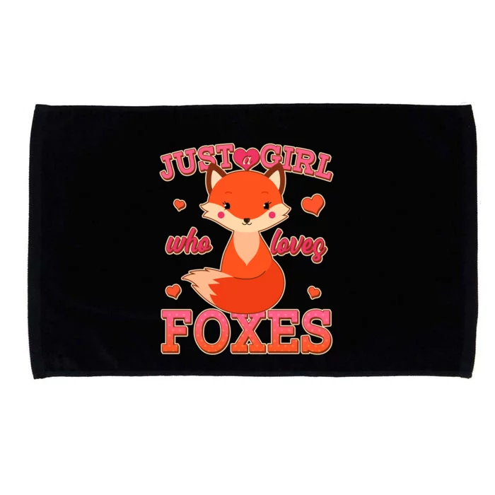 Cute Just A Girl Who Loves Foxes Microfiber Hand Towel