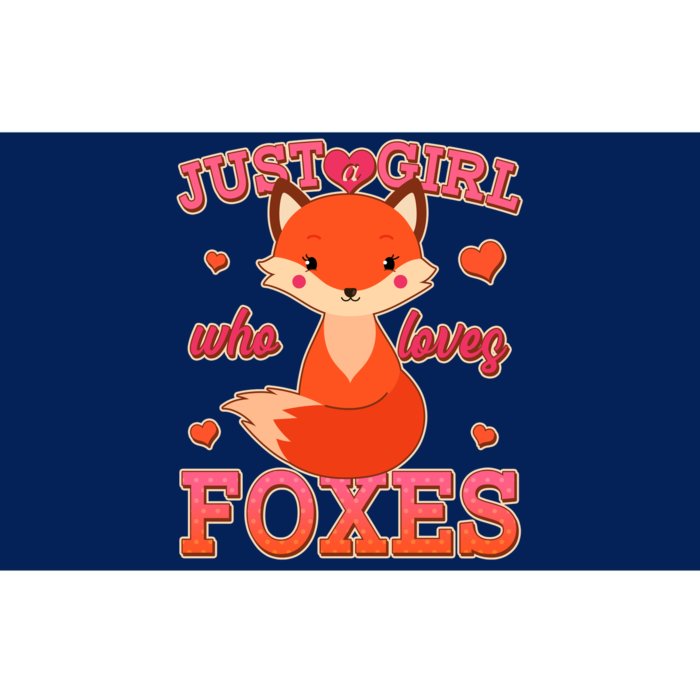 Cute Just A Girl Who Loves Foxes Bumper Sticker