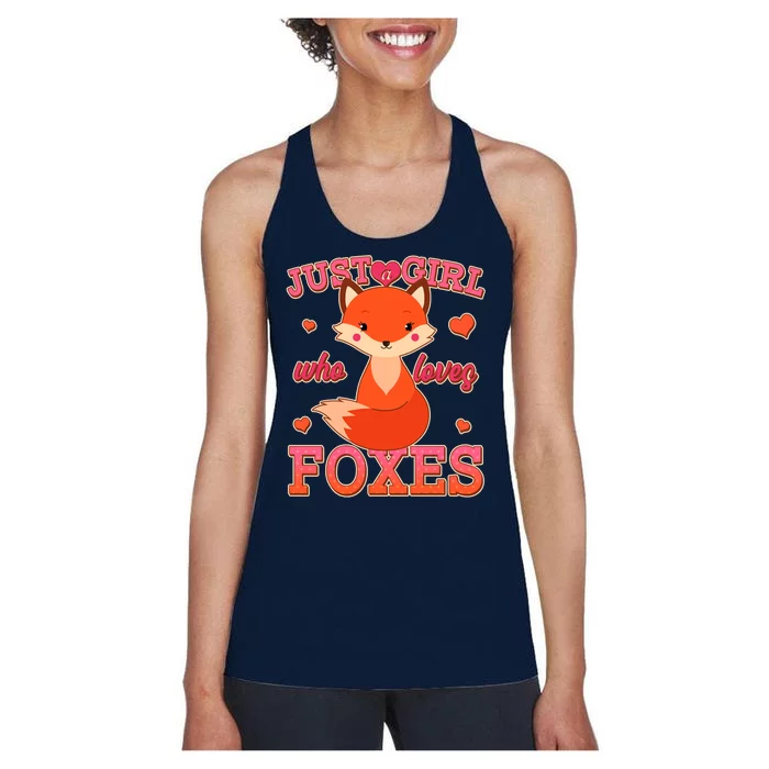 Cute Just A Girl Who Loves Foxes Women's Racerback Tank