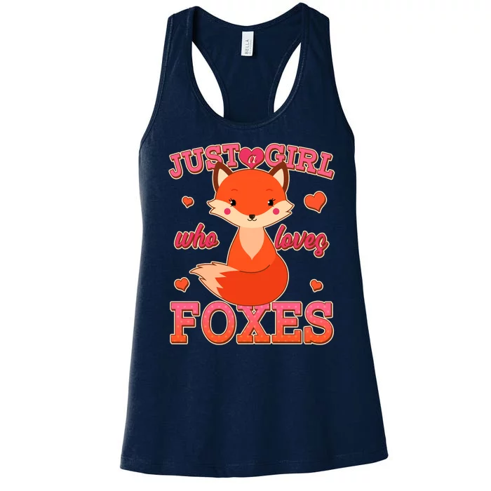 Cute Just A Girl Who Loves Foxes Women's Racerback Tank