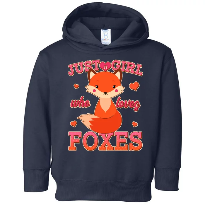 Cute Just A Girl Who Loves Foxes Toddler Hoodie