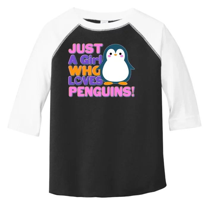 Cute Just A Girl Who Loves Penguins Toddler Fine Jersey T-Shirt