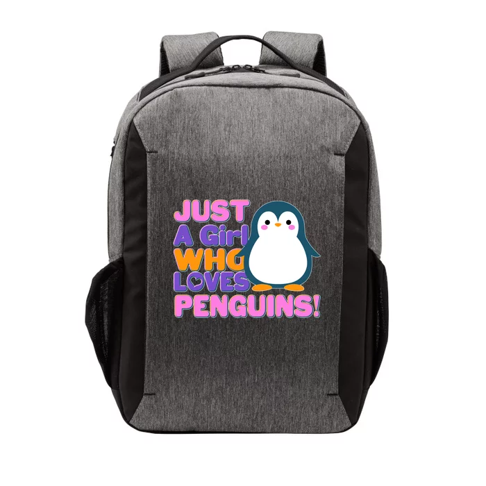 Cute Just A Girl Who Loves Penguins Vector Backpack