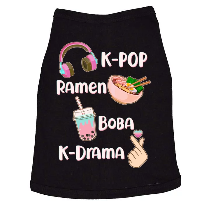 Cute K-Pop Raman Boba K-Drama Doggie Tank