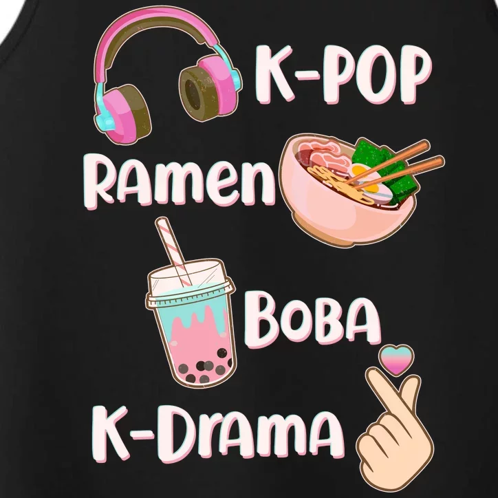 Cute K-Pop Raman Boba K-Drama Performance Tank