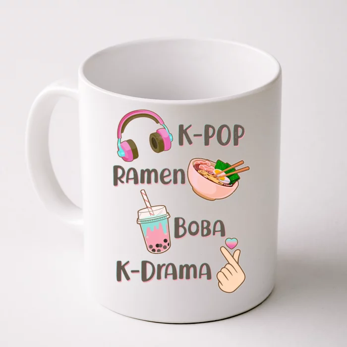 Cute K-Pop Raman Boba K-Drama Front & Back Coffee Mug