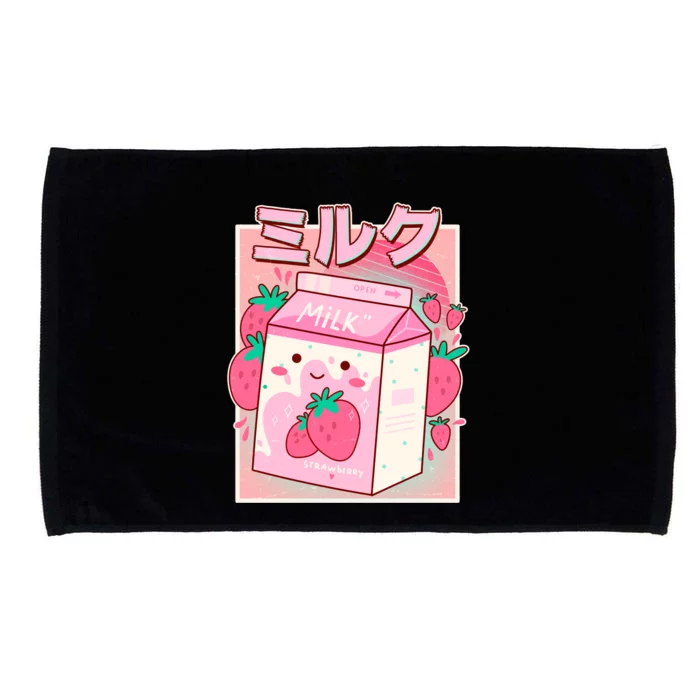 Cute Kawaii Japanese Strawberry Milk Microfiber Hand Towel