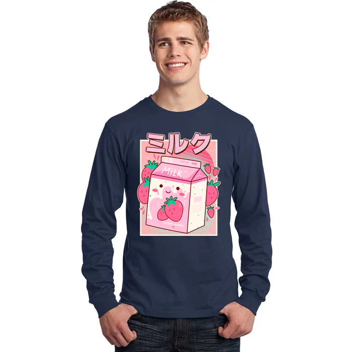 Cute Kawaii Japanese Strawberry Milk Tall Long Sleeve T-Shirt