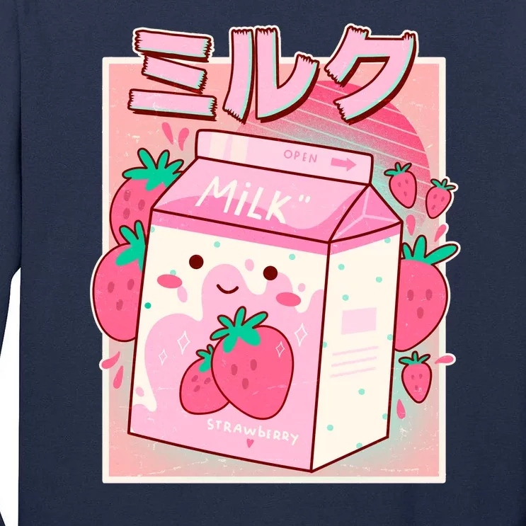 Cute Kawaii Japanese Strawberry Milk Tall Long Sleeve T-Shirt