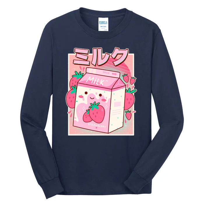 Cute Kawaii Japanese Strawberry Milk Tall Long Sleeve T-Shirt