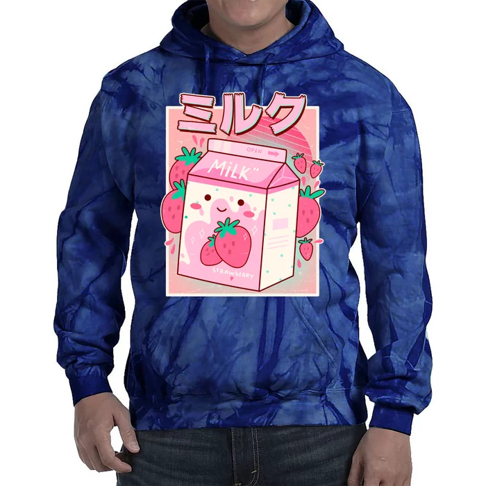 Cute Kawaii Japanese Strawberry Milk Tie Dye Hoodie