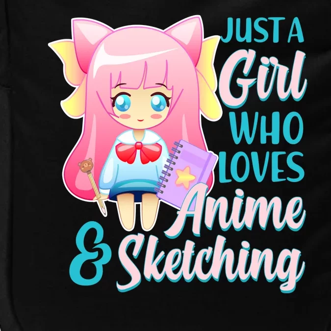 Cute Kawaii Just a Girl Who Loves Anime and Sketching Impact Tech Backpack