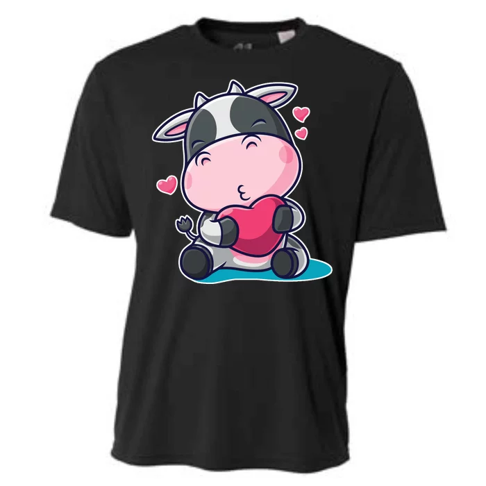 Cute Kawii Cow Hearts Cooling Performance Crew T-Shirt