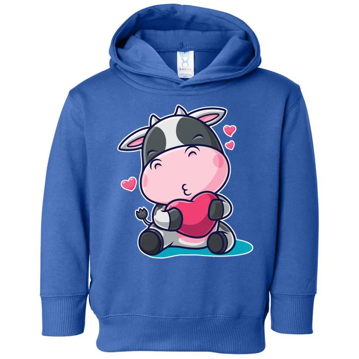 Cute Kawii Cow Hearts Toddler Hoodie