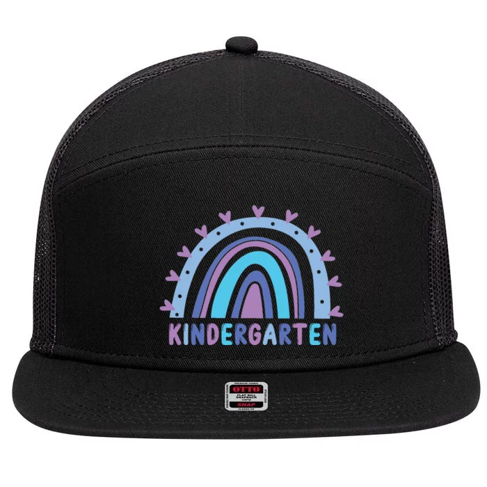 Cute Kindergarten Rainbow 7 Panel Mesh Trucker Snapback Hat