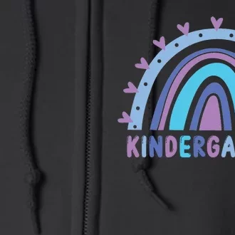 Cute Kindergarten Rainbow Full Zip Hoodie