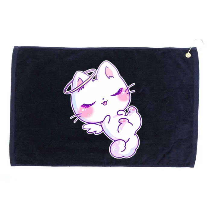 Cute Kitten Angel Grommeted Golf Towel