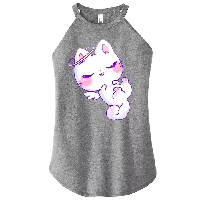 Cute Kitten Angel Women’s Perfect Tri Rocker Tank