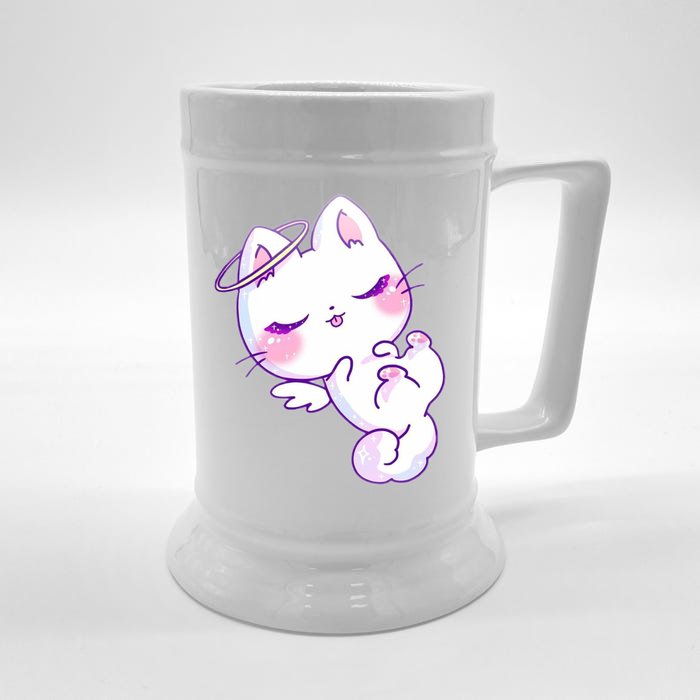 Cute Kitten Angel Front & Back Beer Stein