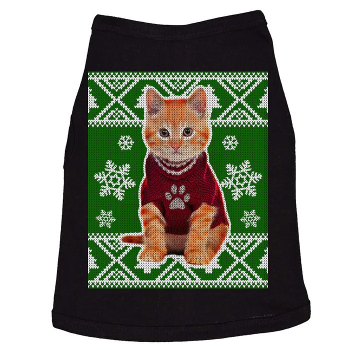 Cute Kitten Ugly Christmas Doggie Tank