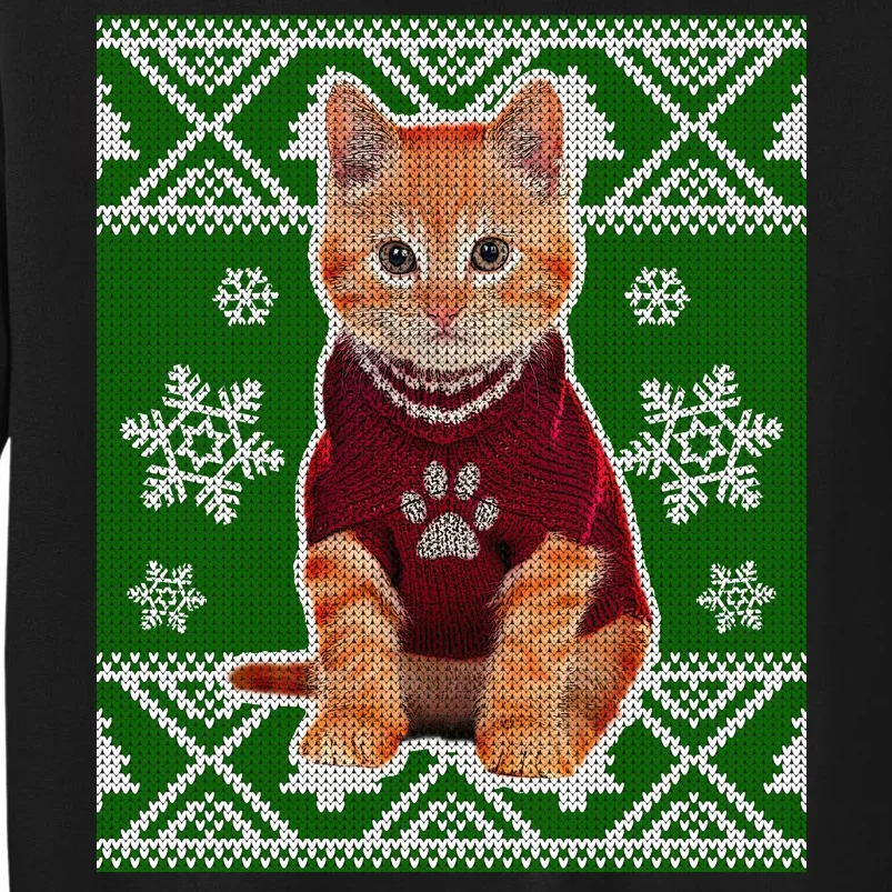 Cute Kitten Ugly Christmas Sweatshirt