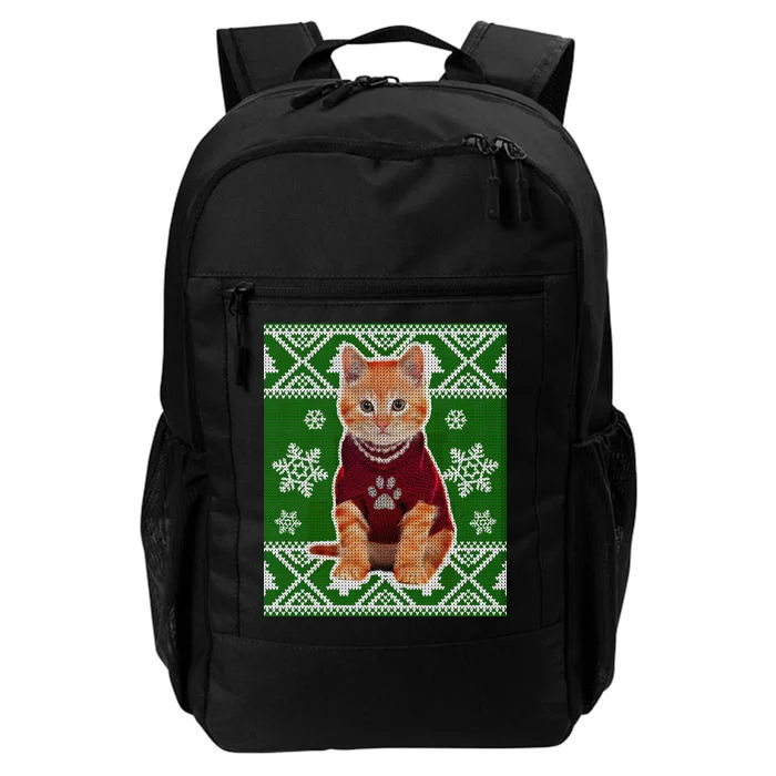 Cute Kitten Ugly Christmas Daily Commute Backpack