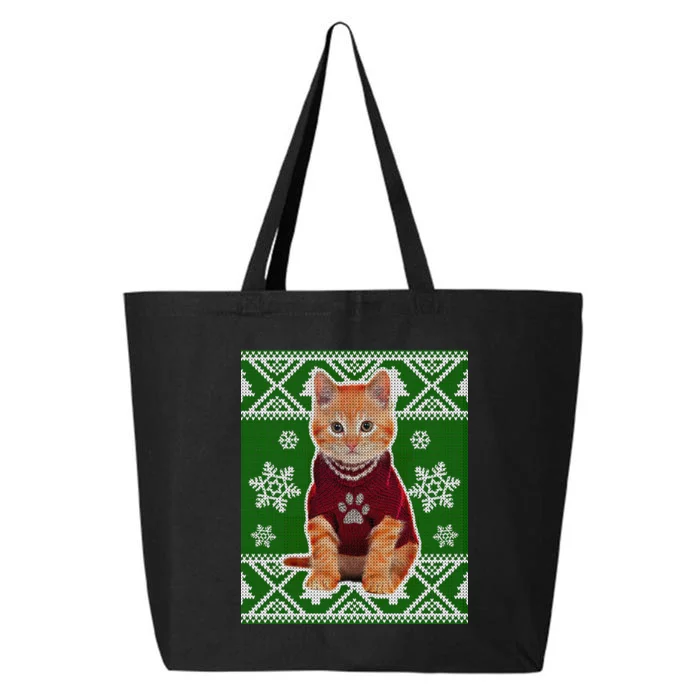 Cute Kitten Ugly Christmas 25L Jumbo Tote