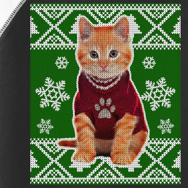 Cute Kitten Ugly Christmas Toddler Fine Jersey T-Shirt