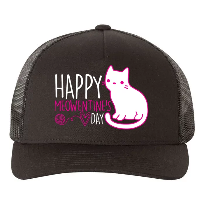 Cute Kitty Cat Valentines Day Meowtines Yupoong Adult 5-Panel Trucker Hat