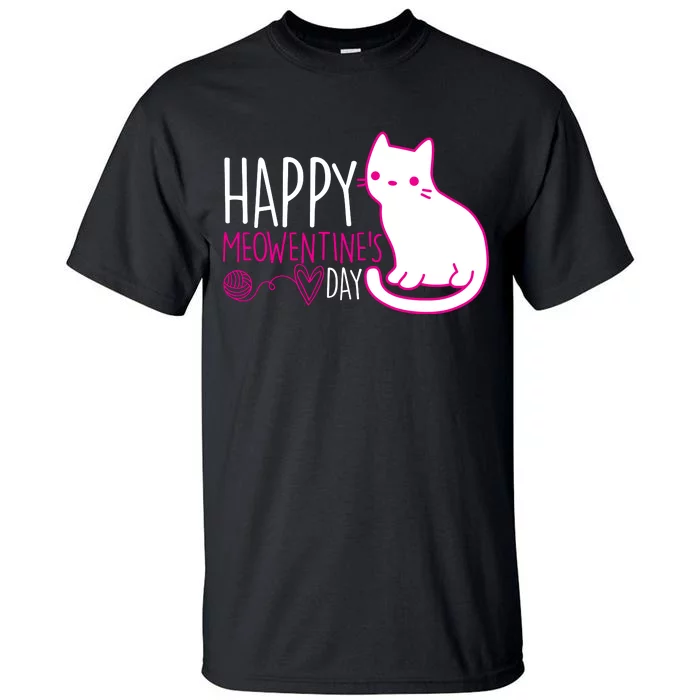 Cute Kitty Cat Valentines Day Meowtines Tall T-Shirt