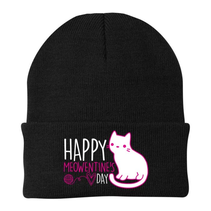 Cute Kitty Cat Valentines Day Meowtines Knit Cap Winter Beanie